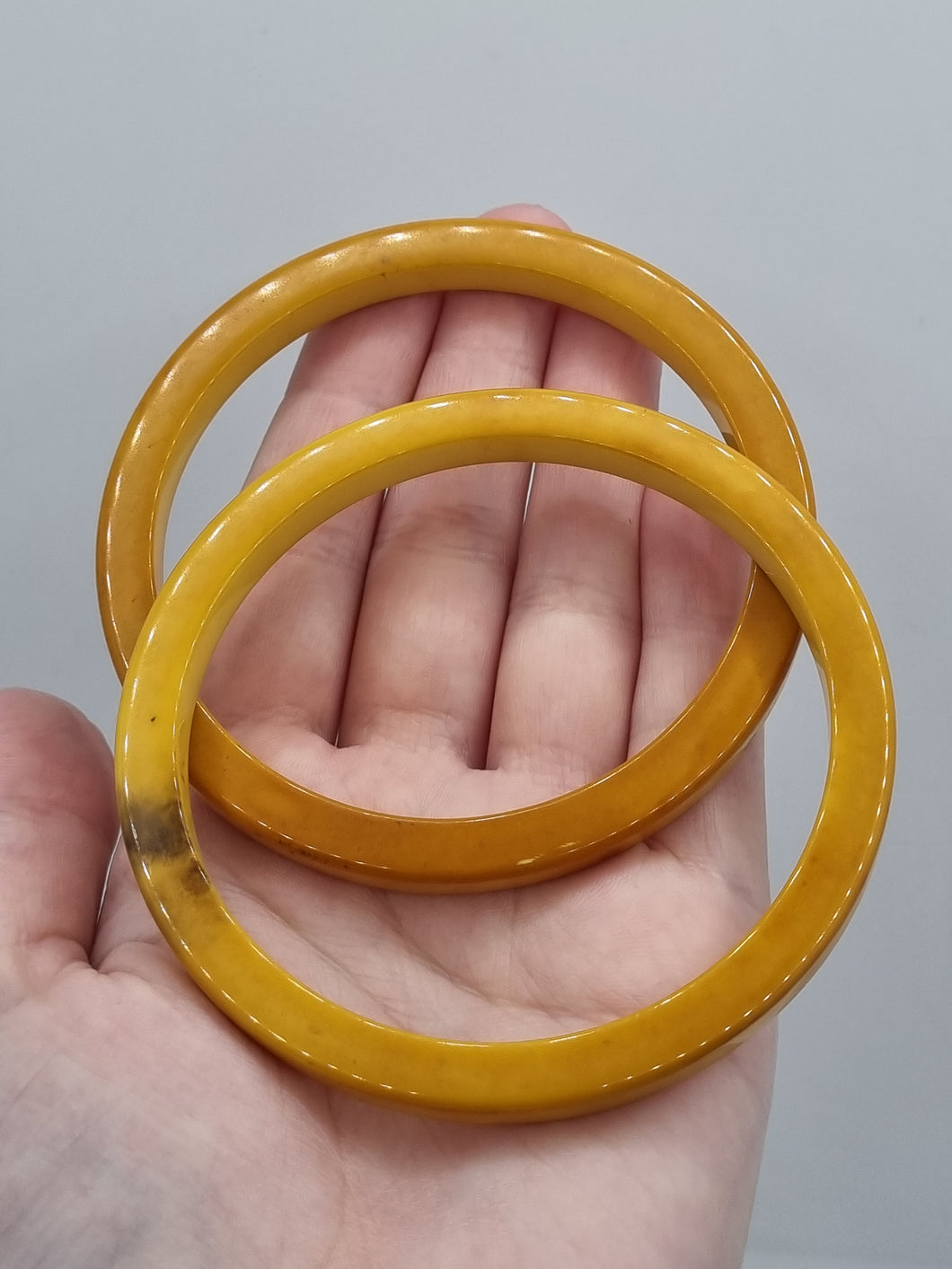 1940s Butterscotch Bakelite Matching Bangle Set