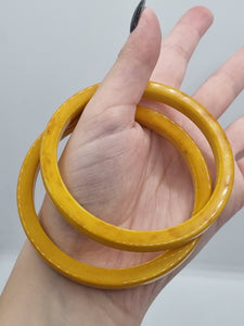 1940s Butterscotch Bakelite Matching Bangle Set