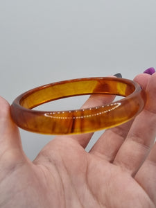 1940s Inky Light Root Beer Bakelite Bangle