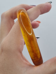 1940s Inky Light Root Beer Bakelite Bangle