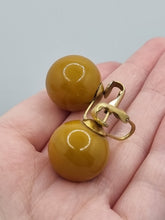 Load image into Gallery viewer, 1940s Huge Chunky Chartreuse Ball Earrings
