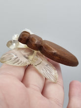 Load image into Gallery viewer, 1940s Huge Chunky Wood and Lucite Bug Brooch

