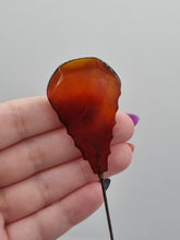 Load image into Gallery viewer, 1930s Deco Root Beer Bakelite Hat Pin
