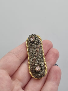1930s Czech Filigree Bar Brooch