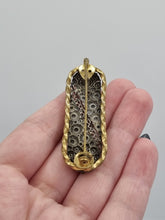 Load image into Gallery viewer, 1930s Czech Filigree Bar Brooch
