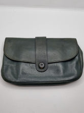 Load image into Gallery viewer, 1940s Dark Green Leather Clutch Bag
