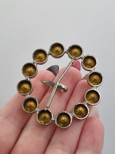 1930s Orange Open Back Glass Buckle