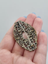Load image into Gallery viewer, 1930s Art Deco Clear Glass Brooch
