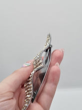 Load image into Gallery viewer, 1930s Art Deco HUGE 3D Glass and Metal Dress Clip
