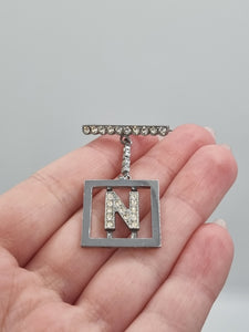 1930s Art Deco Initial N Brooch