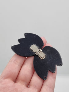 1930s Deco Dark Navy Blue Buckle