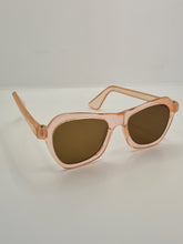 Load image into Gallery viewer, 1940s Peachy Pink Sunglasses With Brown Lenses
