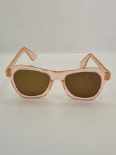 Load image into Gallery viewer, 1940s Peachy Pink Sunglasses With Brown Lenses

