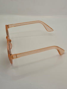 1940s Peachy Pink Sunglasses With Brown Lenses