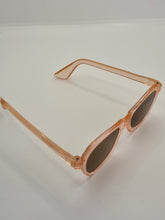 Load image into Gallery viewer, 1940s Peachy Pink Sunglasses With Brown Lenses
