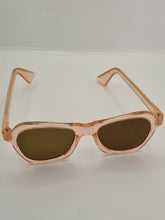 Load image into Gallery viewer, 1940s Peachy Pink Sunglasses With Brown Lenses
