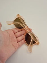 Load image into Gallery viewer, 1940s Peachy Pink Sunglasses With Brown Lenses
