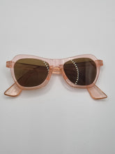Load image into Gallery viewer, 1940s Peachy Pink Sunglasses With Brown Lenses
