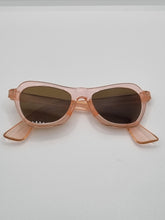 Load image into Gallery viewer, 1940s Peachy Pink Sunglasses With Brown Lenses
