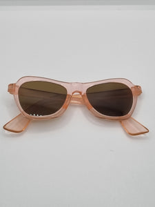 1940s Peachy Pink Sunglasses With Brown Lenses