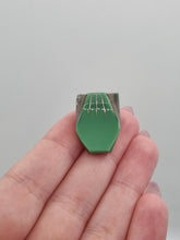Load image into Gallery viewer, 1930s Deco Green Glass Dress Clip
