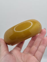 Load image into Gallery viewer, 1940s HUGE Chunky Dark Chartruese Green Bakelite Bangle

