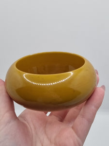 1940s HUGE Chunky Dark Chartruese Green Bakelite Bangle