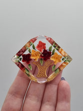 Load image into Gallery viewer, 1940s Orange and Red Reverse Carved Lucite Brooch
