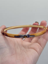 Load image into Gallery viewer, 1920s/1930s Carved Painted Flower Upper Arm Bangle
