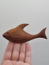Load image into Gallery viewer, 1940s HUGE Chunky Wood Fish Brooch
