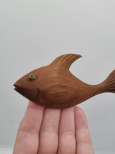 Load image into Gallery viewer, 1940s HUGE Chunky Wood Fish Brooch
