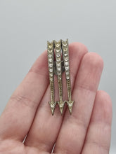 Load image into Gallery viewer, 1930s Art Deco Arrow Glass Metal Dress Clip
