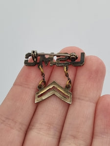 1940s World War Two USMC Stamped Sterling Silver Sweetheart Brooch