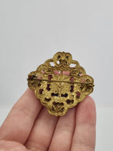 Load image into Gallery viewer, 1930s Czech Multicoloured Glass Brooch
