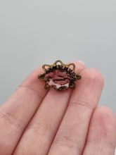 Load image into Gallery viewer, Edwardian Purple Glass Brooch
