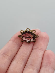 Edwardian Purple Glass Brooch