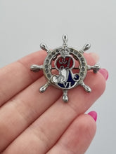 Load image into Gallery viewer, 1930s King George VI Ships Wheel Coronation Brooch

